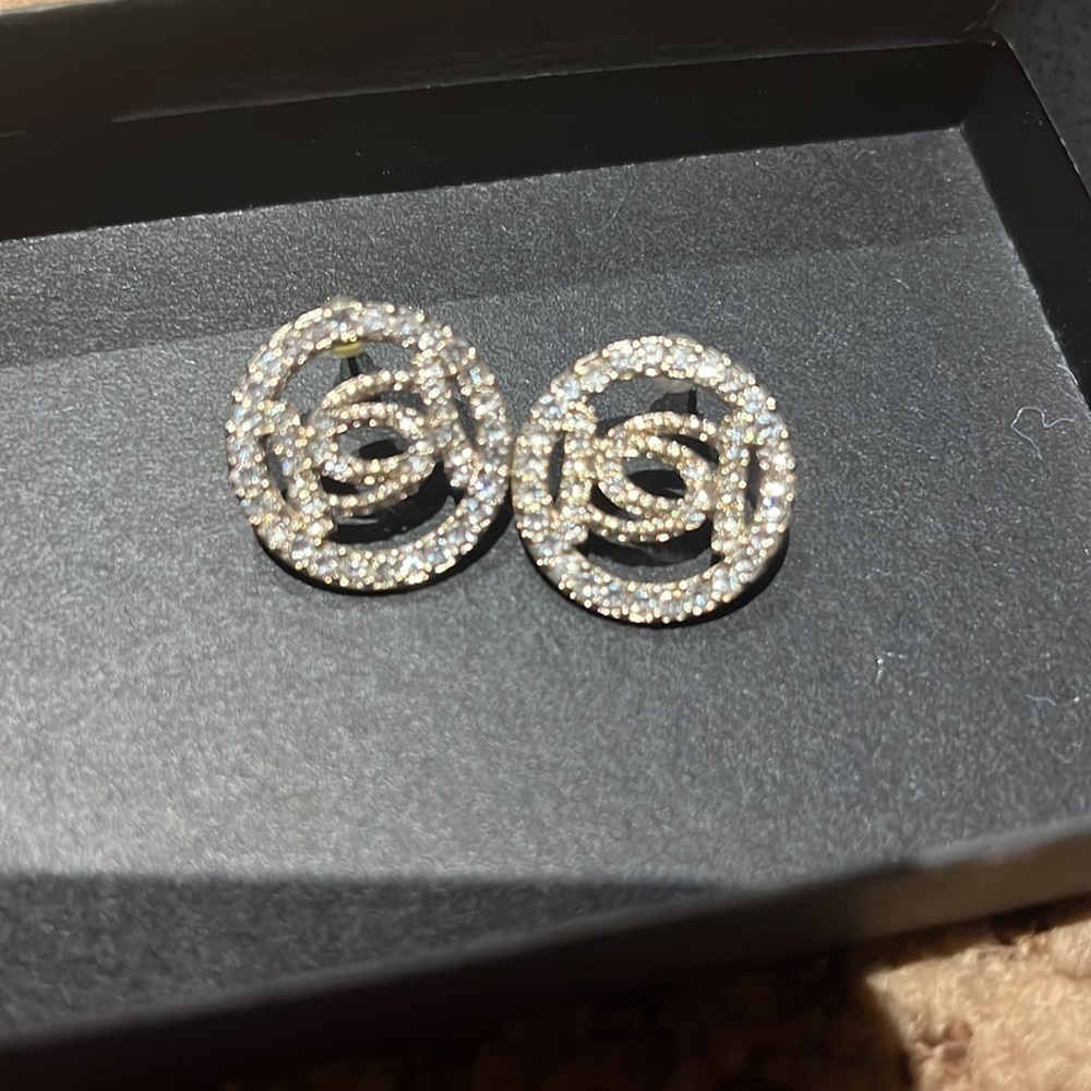 Bebe Rhinestone earrings